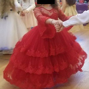 Girls embellished ballroom gown Size 4